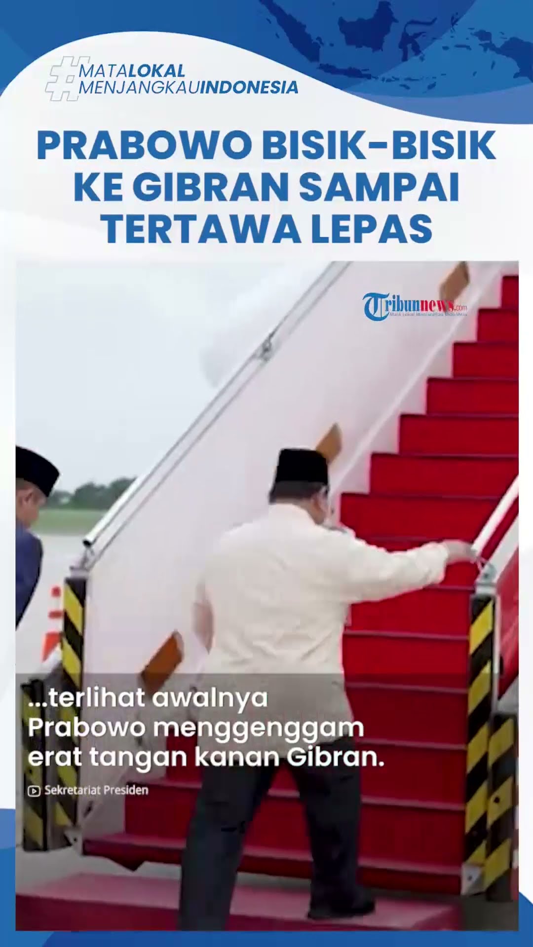 Momen Mesra Prabowo Genggam Erat Tangan Gibran, Bisik-bisik sampai Tertawa Lepas