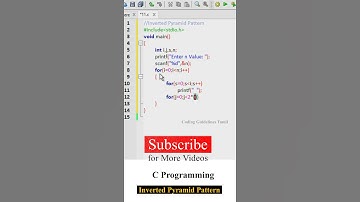 Inverted Pyramid Pattern in C Programming