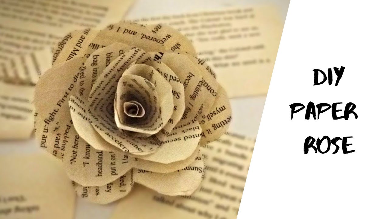 DIY ROSES made out of old BOOK pages YouTube