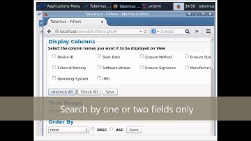 Tabernus Enterprise Erase EEMobile - How to use Filters on Reports and logs