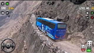 Offroad Bus Journey Driver Sim 🚍 Dangerous Mountain Road Gameplay screenshot 4