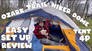 Ozark Trail 9ft.X8ft. Hiker Dome Tent easy set up / review