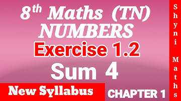 8th maths chapter 1 exercise 1.2 question 4 tn samacheer shyni maths