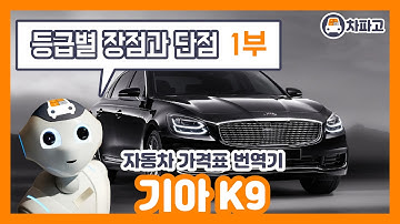 [가격표 번역] 기아 2021년형 K9 !! 등급별 장점과 단점!! 알고 사자!! (1부)