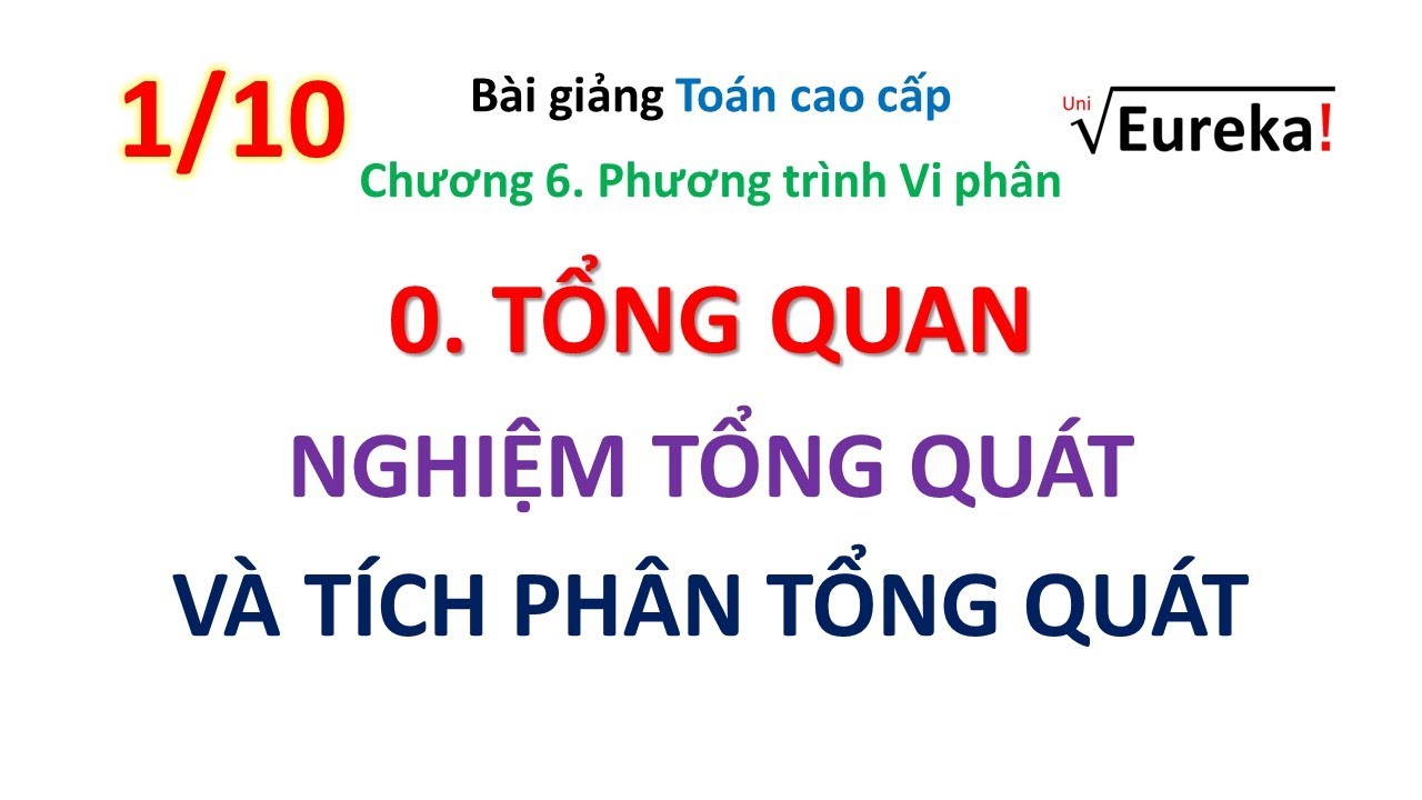 Giải tích 6.1 Nghiệm tổng quát và Tích phân tổng quát c… — Transcript