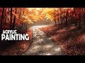 How to Paint a Country Road in the Forest | Acrylic Painting