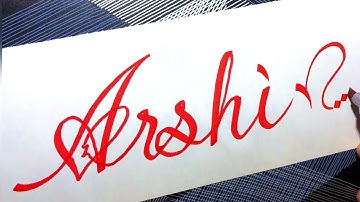 Arshi Name Signature Calligraphy Status | #signature #goodwriting #cutmaker #arshi