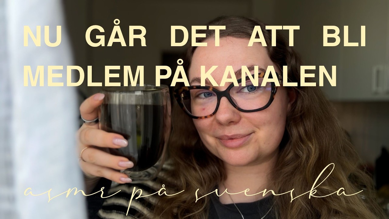 ASMR på svenska | gör kaffe med mig (ramble, tapping) + medlemskap på kanalen 🎉