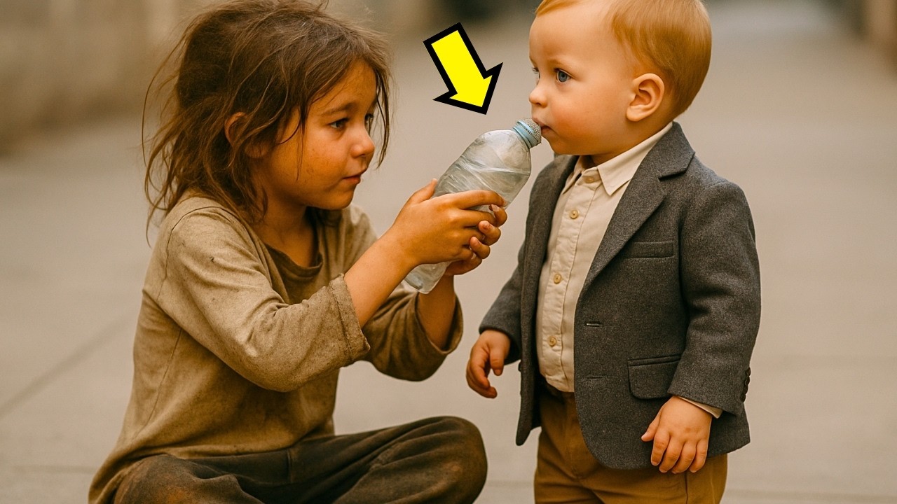 NIÑA MENDIGA LE DA AGUA A NIÑO PERDIDO… SIN SABER QUE ERA HIJO DE UN MILLONARIO