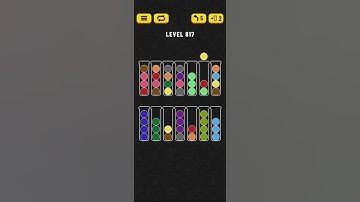 Ball Sort - Color Puzzle Game - Level 817 - Walkthrough SOLVED by RobotPlayer AI!!!