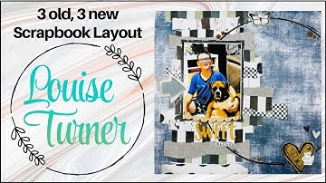 Scrapbook Layout process video - 3 old, 3 new - stash busting: 6x6 paper pad