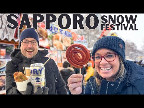 SAPPORO SNOW FESTIVAL 2024! Japanese Street Food Tour🇯🇵❄️