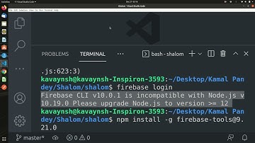 firebase cli is incompatible with Node.js | Fixed