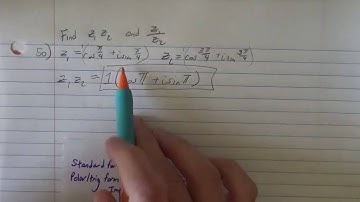 multiplying and dividing complex numbers in polar form (starting with polar form)
