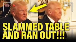 Trump SLAMS TABLE and RUNS OFF as HOLIDAY PRESSER GOES WRONG