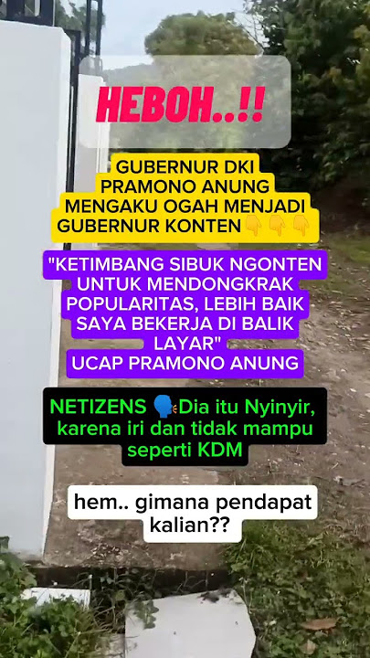 Gubernur DKI ogah jadi Gubenur Konten #shorts #feedshorts #fypyoutube