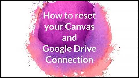 How to reset your connection between your Canvas and Google Drive accounts