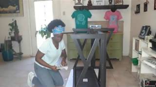 Expresso Brown Folding Dining Table (Big Lots) / Unboxing and putting together