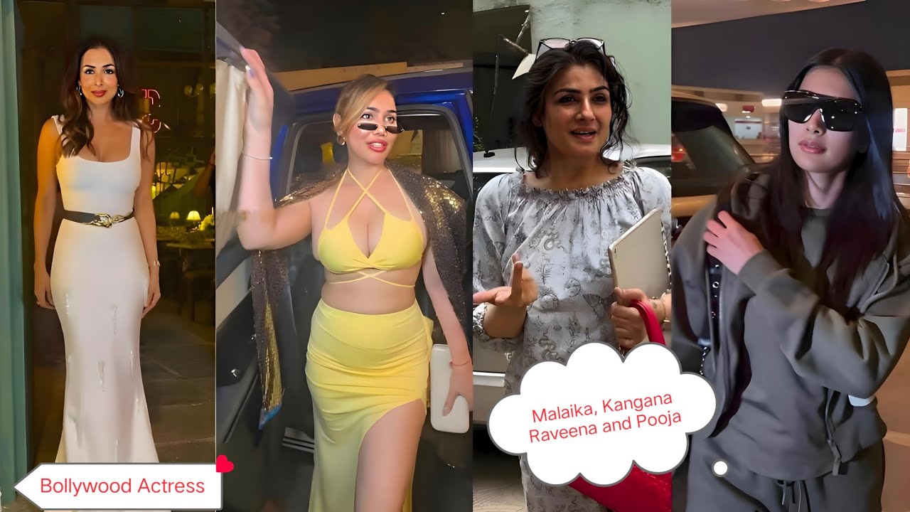 Bollywood Actresses Kangana, Malaika, Pooja, and Raveena Viral Video that is Currently Trending 🥰  