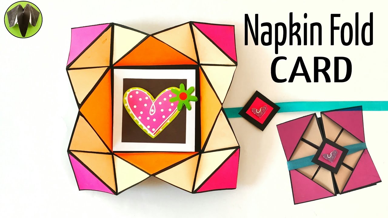 napkin fold envelope card - diy tutorial from paper folds