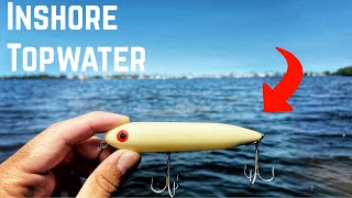 Inshore TOPWATER Fishing ACTION | Saltwater KAYAK Fishing