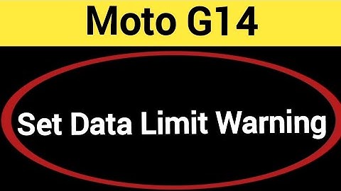how to set data limit warning, Moto G14 me data limit kaise set karen