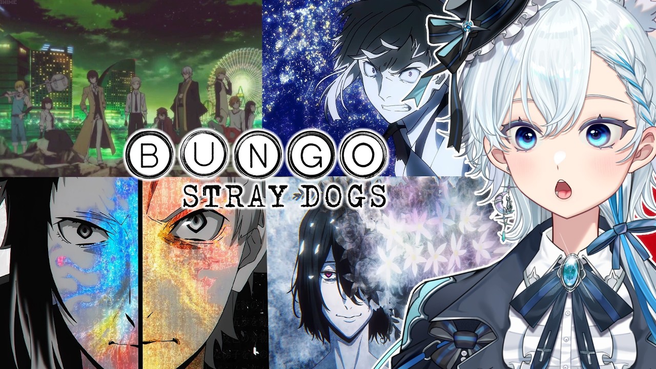 Дазай такой красавчик!! | Виртуальная ютуберша впервые реагирует на все заставки Bungo Stray Dogs