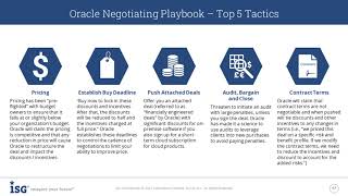 ISG - Understanding Oracle’s Software Licensing and Best Practices For Negotiating with Oracle