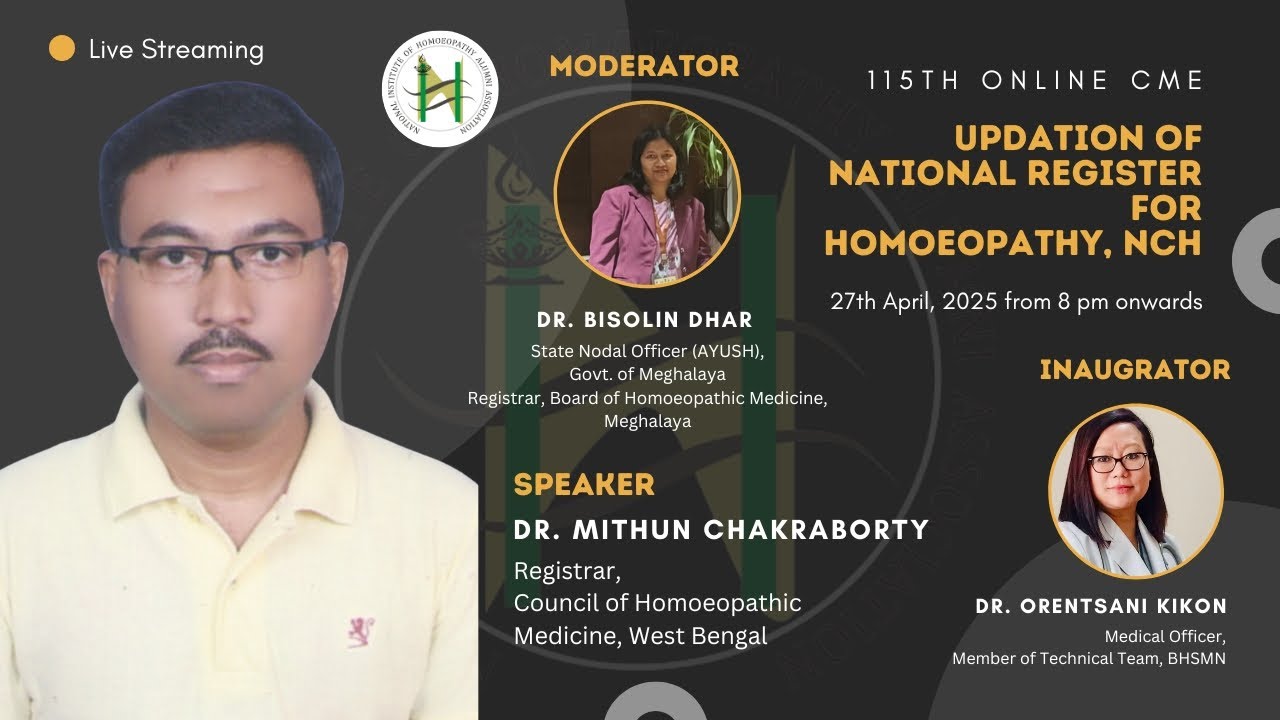 Ep. 115 | Online CME Sessions | Updation of National Register for Homoeopathy, NCH