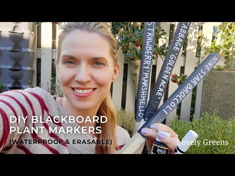 DIY Blackboard Plant Labels (waterproof + erasable)