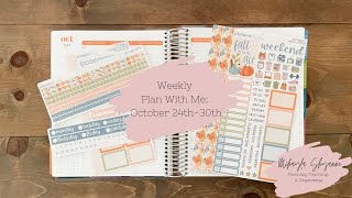 Weekly Plan With Me: October 24th-30th