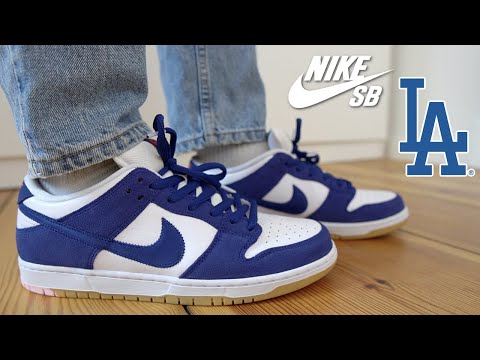 THESE ARE CLEAN - NIKE SB DUNK LOW LOS ANGELES DODGERS REVIEW & ON