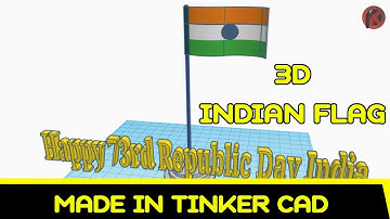 Indian Flag On Republic Day 3D Model | Wavy Looking Flag | Tinker CAD Tutorial | India