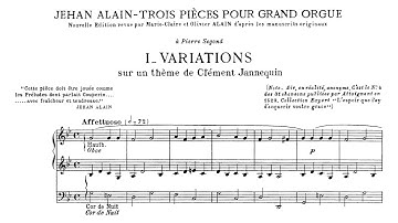 Alain, Jehan (1937): Variations sur un thème de Clément Janequin, JA 118 - Marie-Claire Alain
