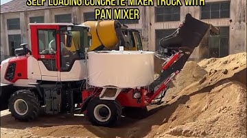 small self loading concrete mixer truck with pan mixer, fast easy operation