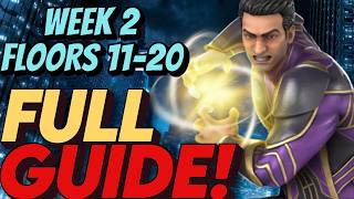 THIS IS HARD! WEEK 2 SPIDER-MAN / KINGO TOWER Omega Floors 11-20! MARVEL Strike Force