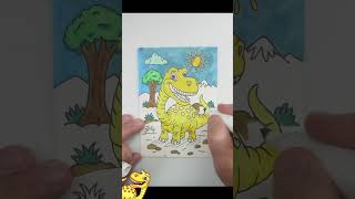 Watch Me Color This Happy Dino   Dinovember Day 16