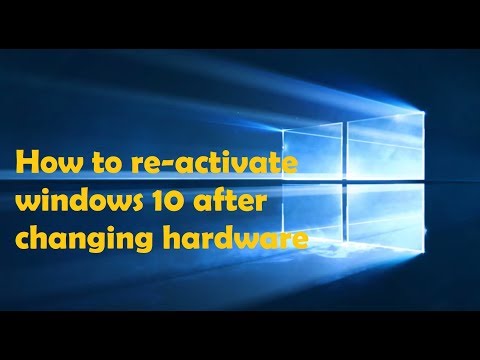 How to re-activate windows 10 after changing hardware