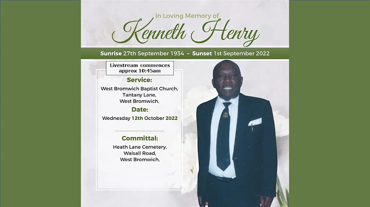 Funeral Service for the late Kenneth Henry