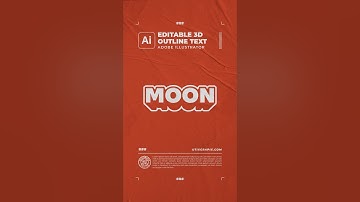 Editable 3D Outline Text Effect Adobe Illustrator