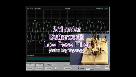 3rd order Butterworth active low pass filter demonstration