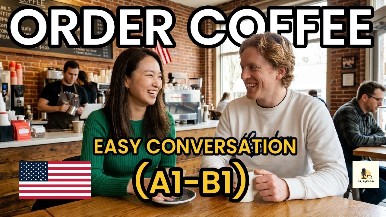 Ordering at a Coffee Shop | Easy English Conversations | A1–B1 Beginners Podcast