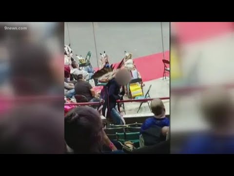 Video shows non-Native American woman dancing with regalia during powwow