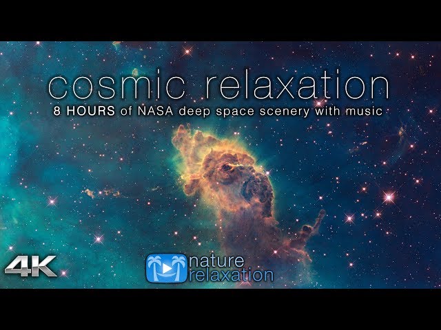 COSMIC RELAXATION: 8 HOURS of 4K Deep Space NASA Footage + Chillout Music for Studying, Working, Etc class=