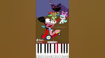 Slap Meme Smiling Critters Poppy Playtime and Worm 2 (@HF_Animation) - Octave Piano Tutorial