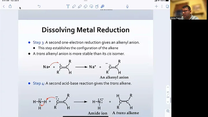 Alkyne dissolving metal mechanism