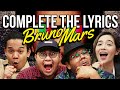 Complete The Lyrics! Bruno Mars Edition | SAYS Challenge