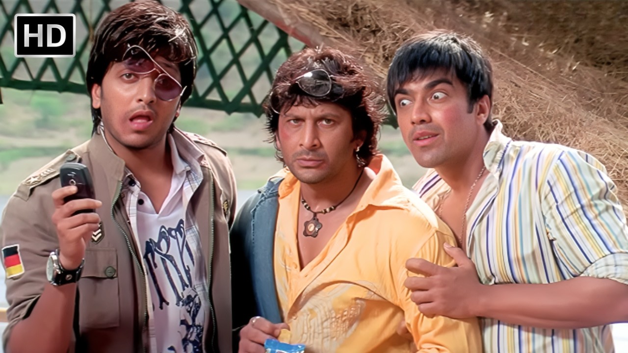 मेरी उंगली की रफ्तार तुम्हारी पैरों की रफ्तार से ज्यादा तेज है -  Sanjay Dutt, Riteish - Comedy Clip