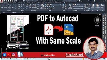 PDF to Autocad With Same Scale  || convert pdf to dwg autocad@Cadbypatelsir