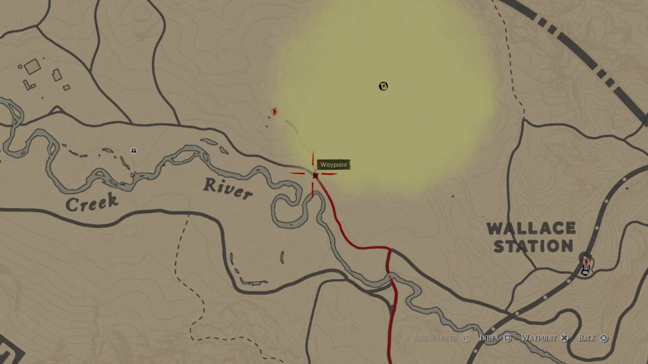 Red Dead Online Tesoro Este Cabaña Watson / East Watson's Treasure Map  Location 